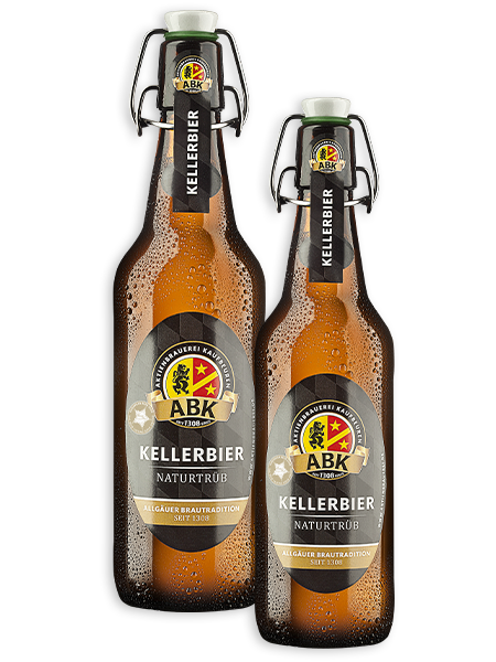0,33l und 0,5l Flasche Kellerbier Naturtrüb der Aktienbrauerei Kaufbeuren